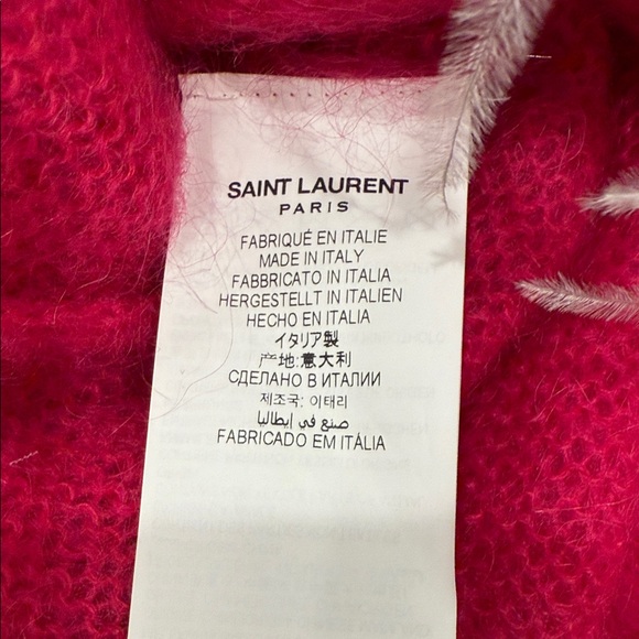 Saint Laurent Mohair Mini Dress with Ostrich Feather Hem -Size S - Picture 10 of 12
